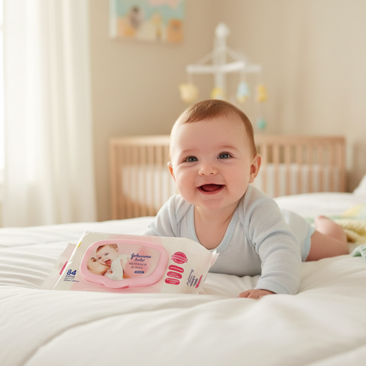 Johnson’s Baby Wipes Gentle 84 Pcs – Soft, Alcohol-Free, Dermatologically Tested Wipes for Newborn