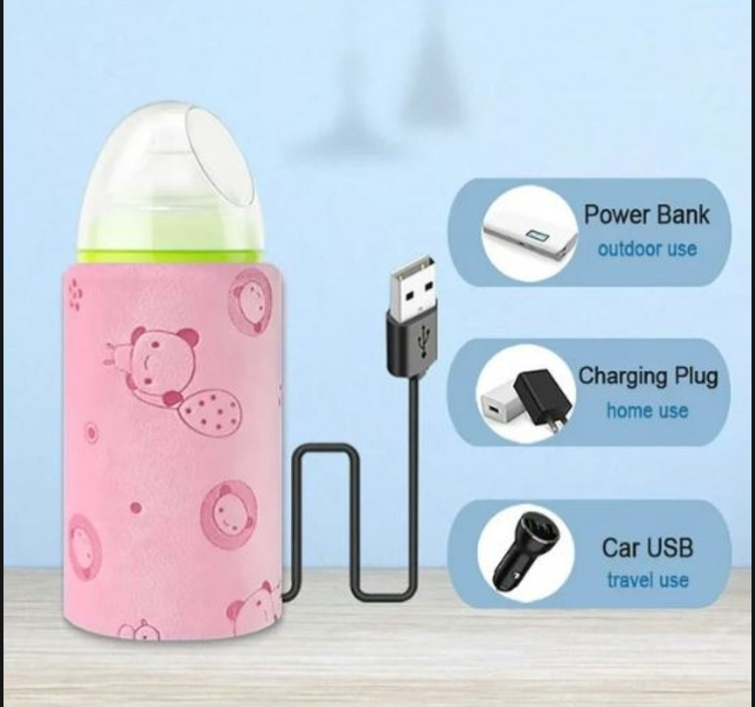 Portable USB Baby Bottle Warmer – Travel and Home Use (Without Feeder)